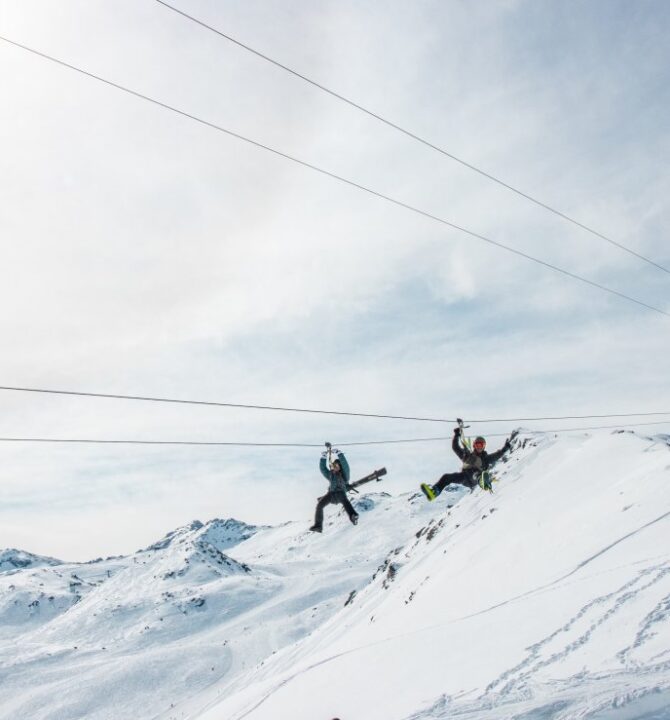 Tyrolienne La Bee Val Thorens Coucou Meribel Experience