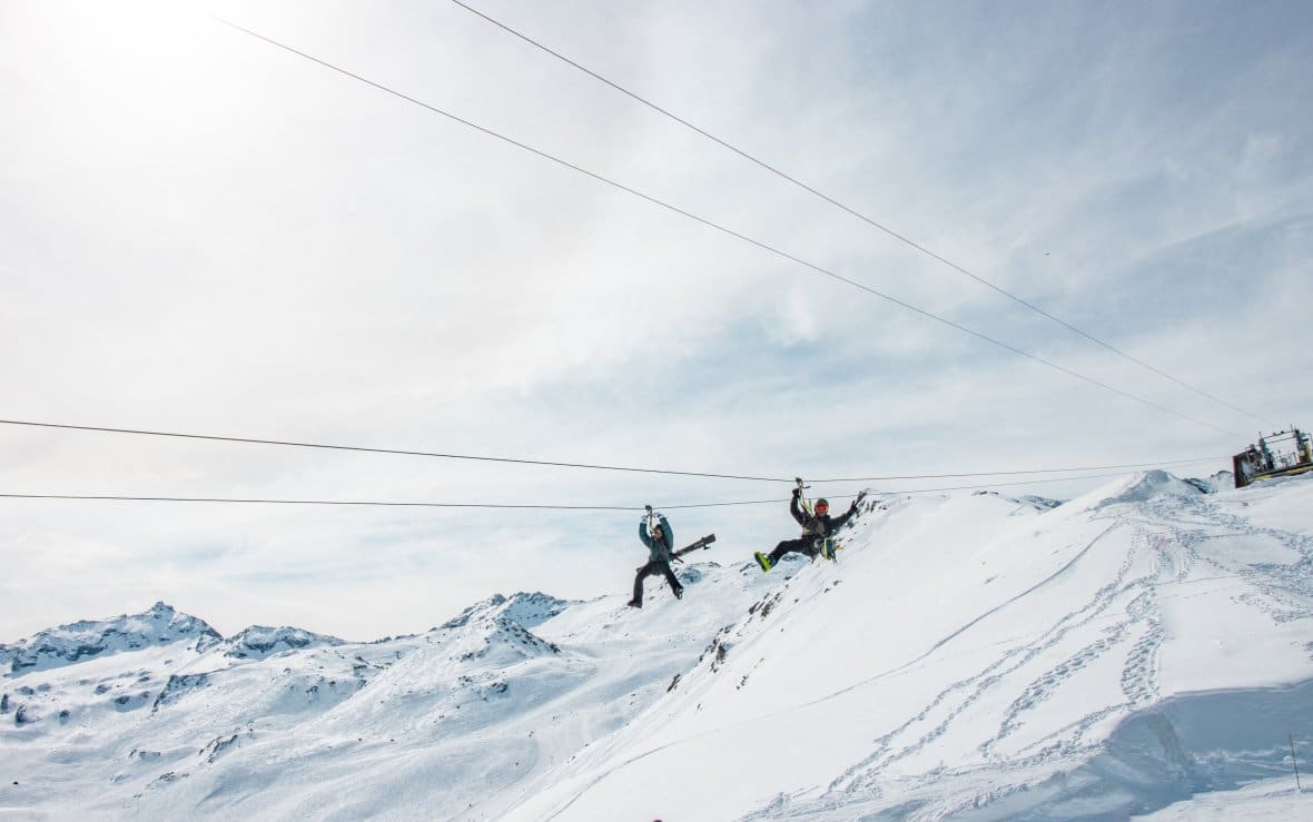 Tyrolienne La Bee Val Thorens Coucou Meribel Experience